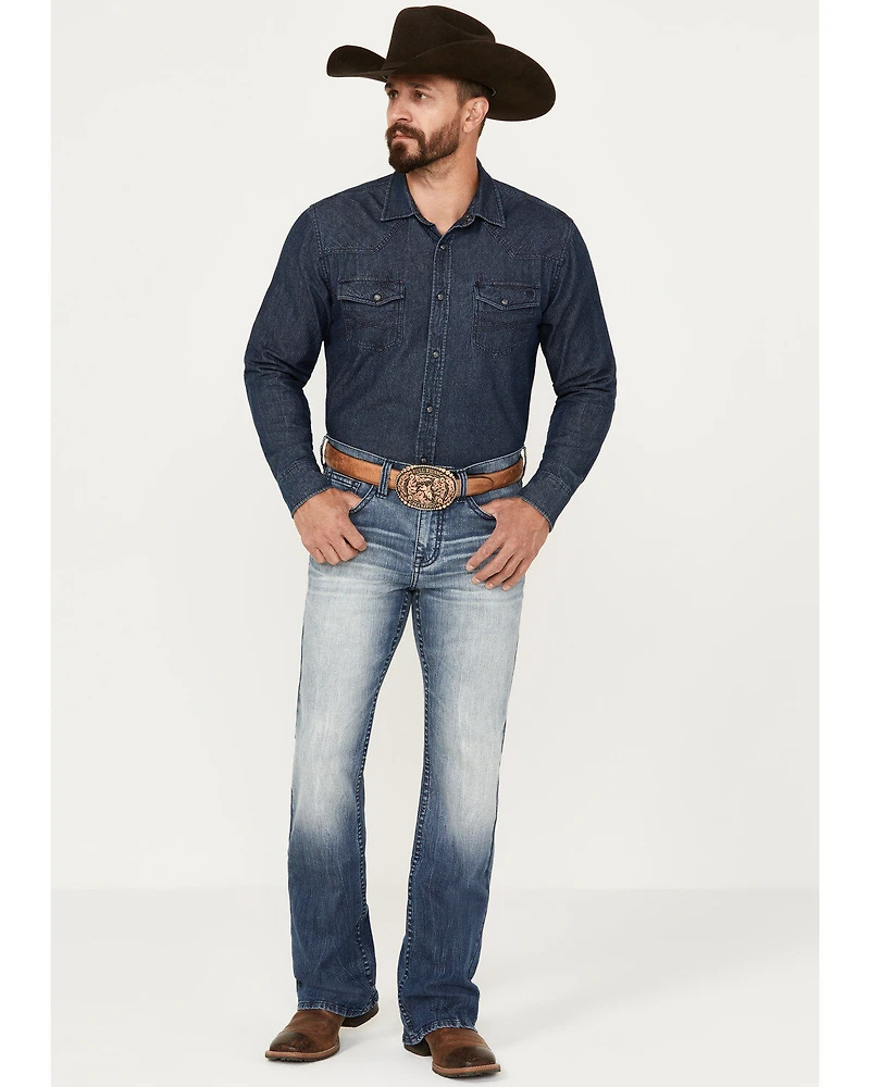 Cody James Men's Oregon Wash Wyatt Slim Bootcut Stretch Denim Jeans