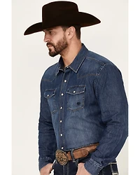 Ariat Men's Retro Stone Washed Denim Long Sleeve Western Shirt