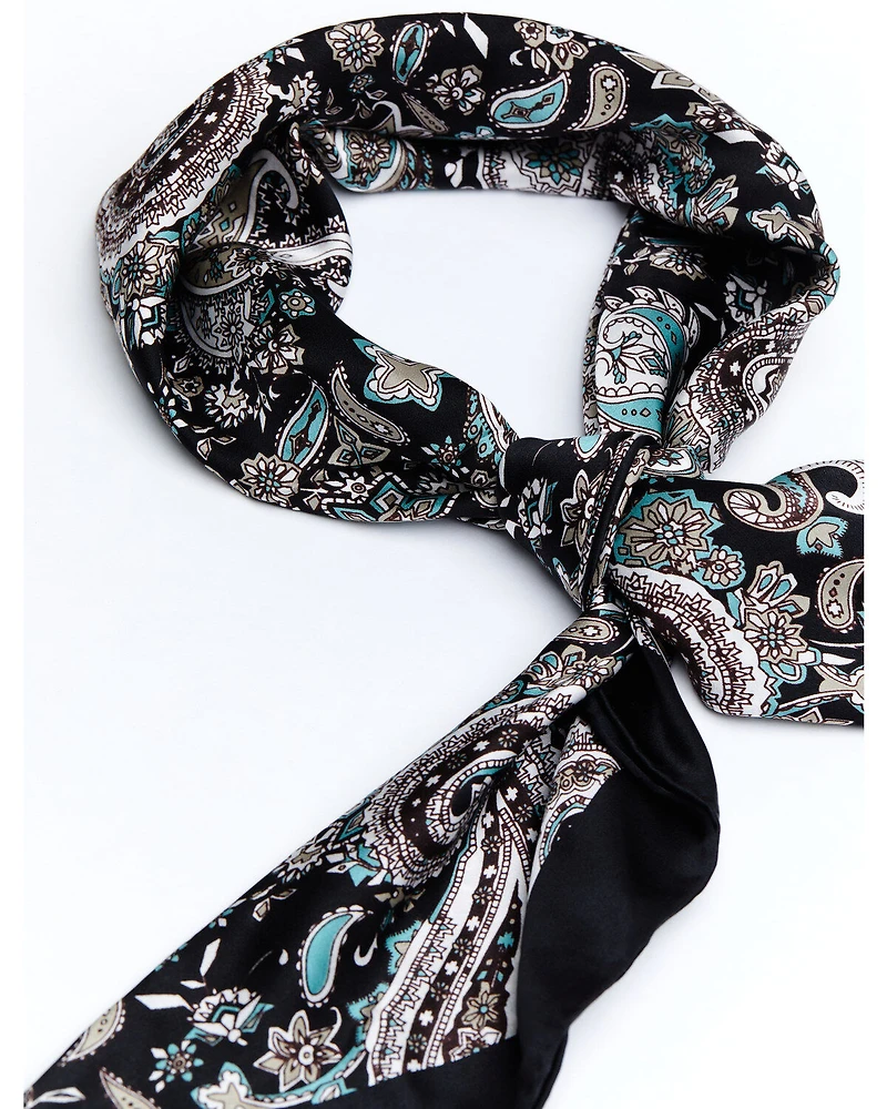 Cody James Men's Silk Navy Paisley Wild Rag Scarf