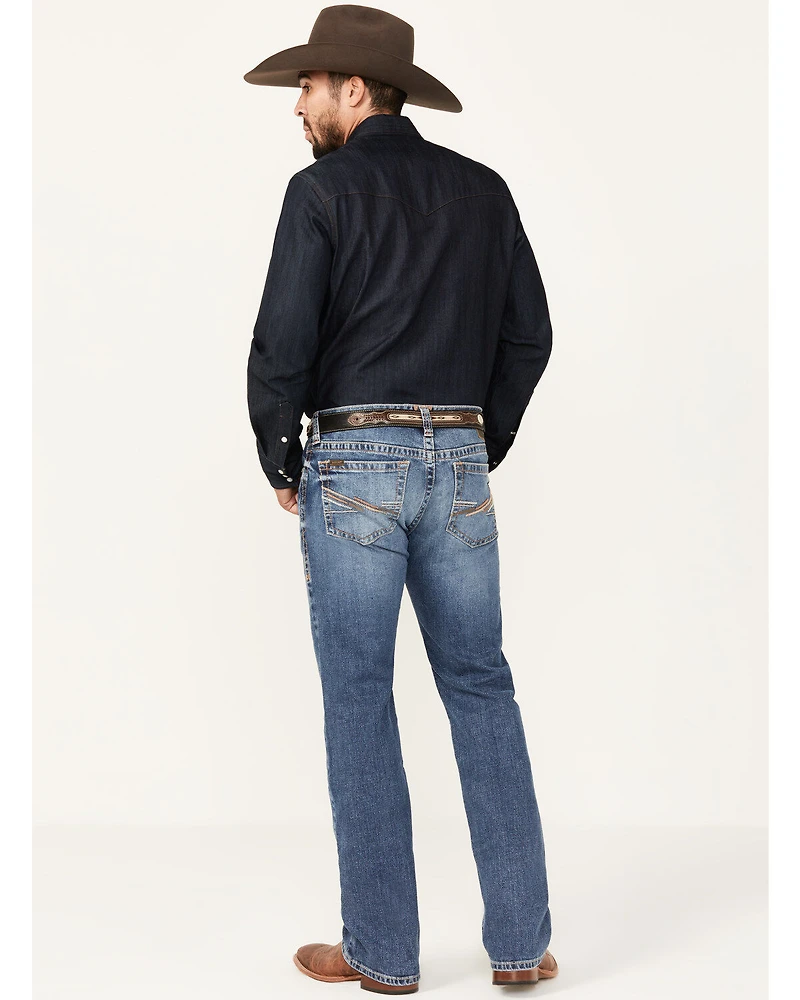 Ariat Men's M7 Livermore Warrack Medium Wash Slim Straight Stretch Jeans