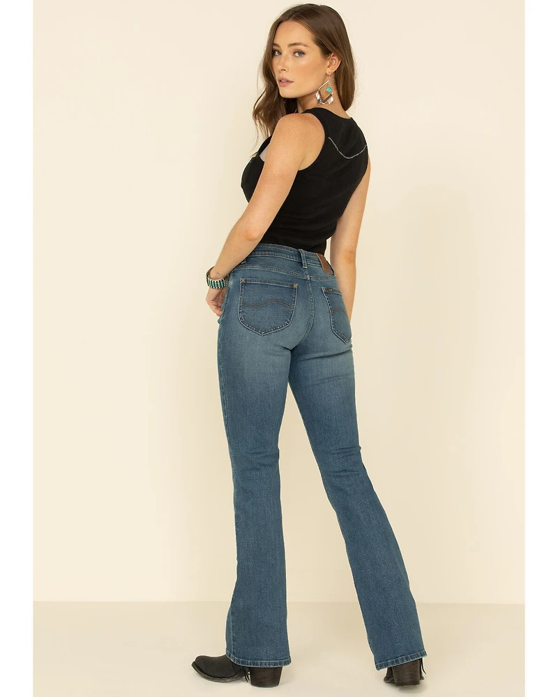 Lee Women's Kansas Fade Mid Rise Bootcut Jeans