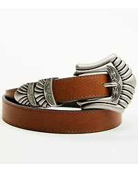 Shyanne Women's Teagan Skinny 3-Piece Buckle Belt