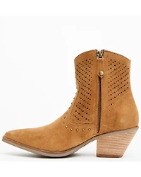 Dingo Women's Miss Priss Suede Booties - Round Toe