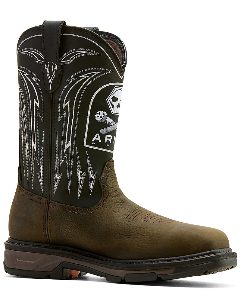 Ariat Men's WorkHog® XT Bolt Skull Waterproof Work Boots - Carbon Toe