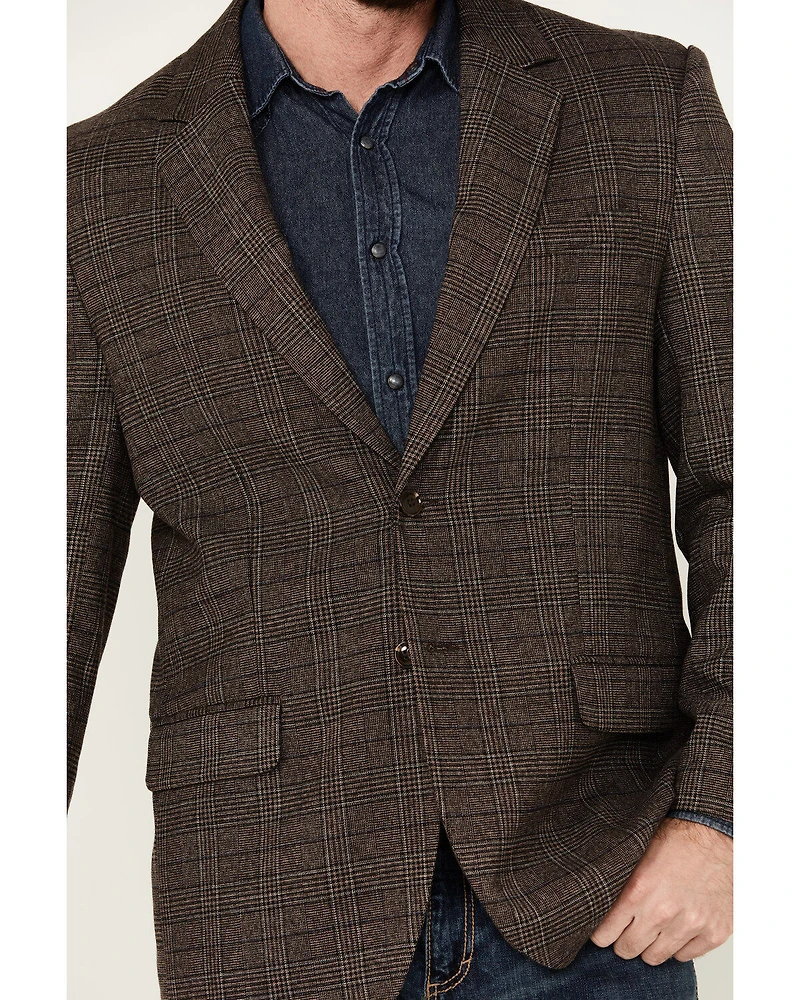 Rock & Roll Denim Men's Plaid Print Modern Fit Sportcoat