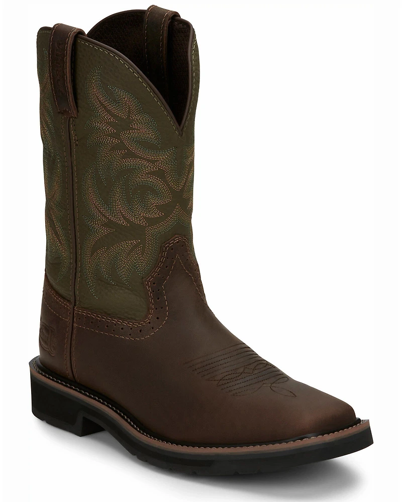Justin Men's Driller Western Work Boots - Soft Toe