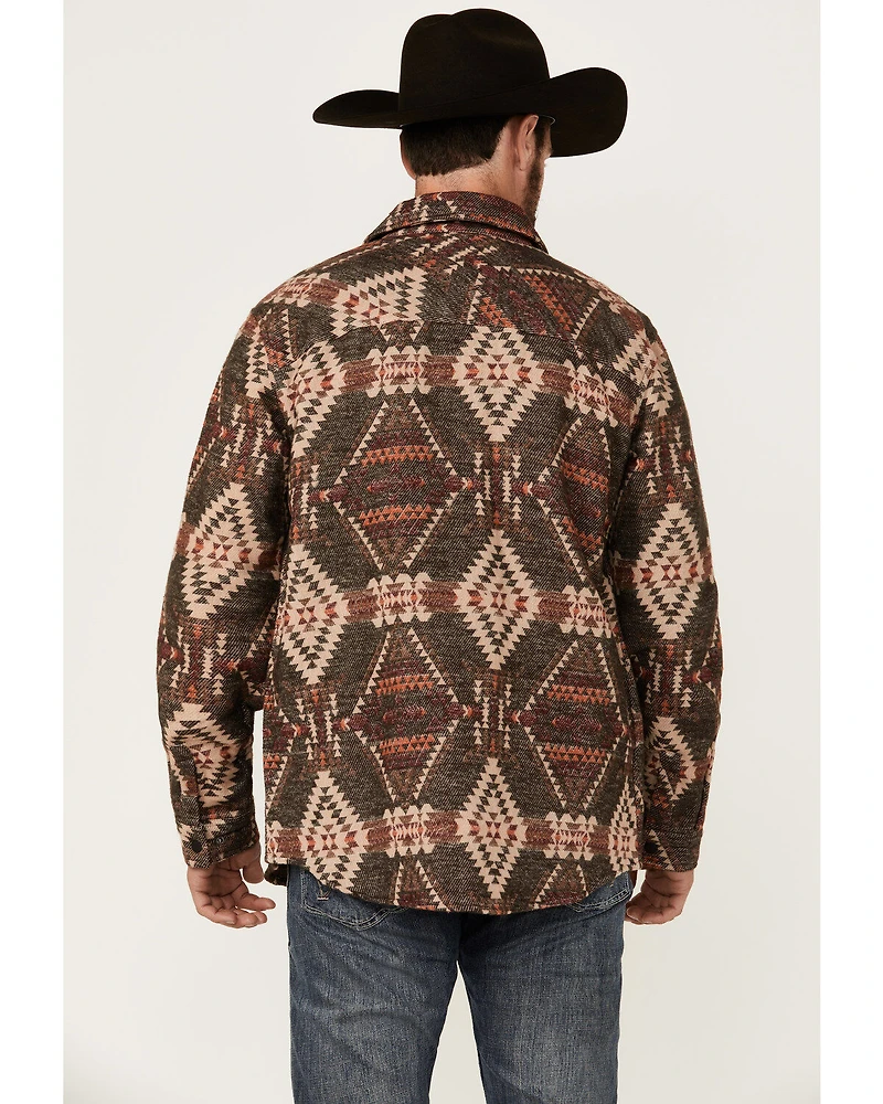 Rock & Roll Denim Men's Southwestern Print Snap Shacket