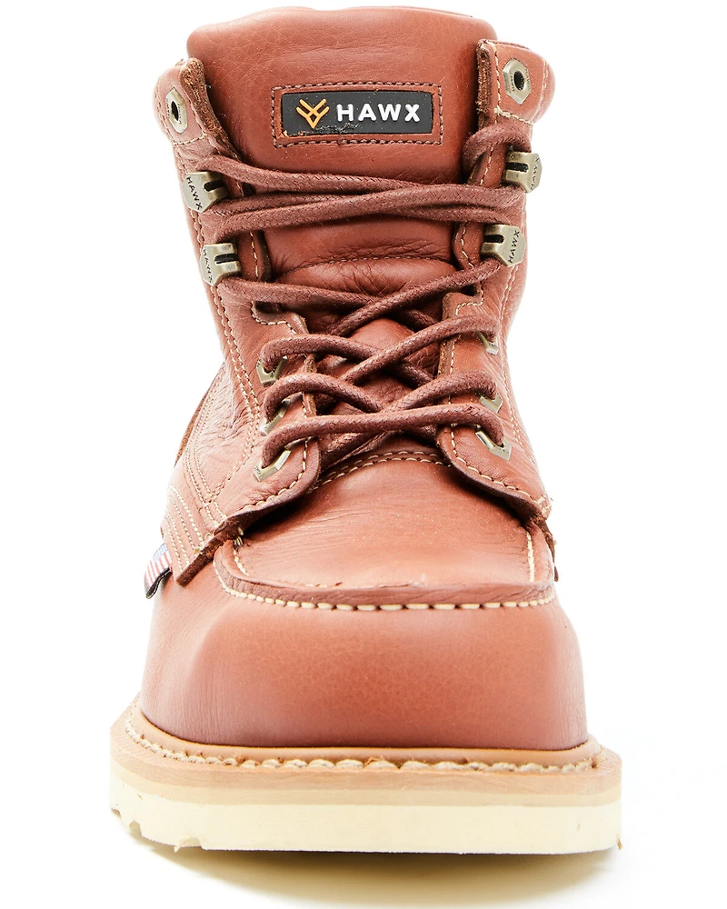 Hawx Men's USA Moc Wedge Value Work Boots - Steel Toe
