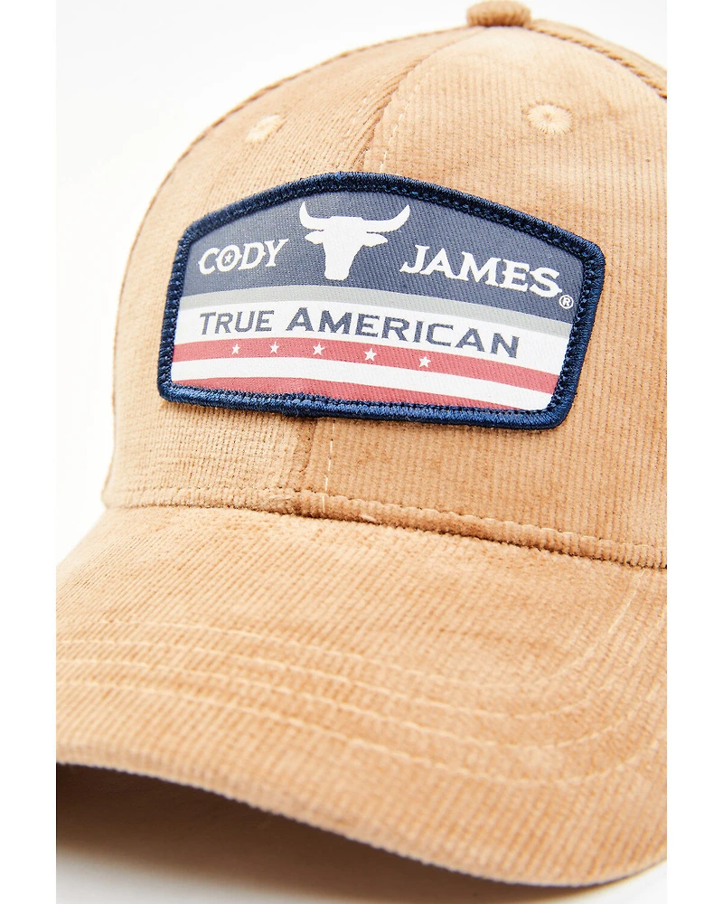 Cody James Men's Corduroy True American Patch Ball Cap