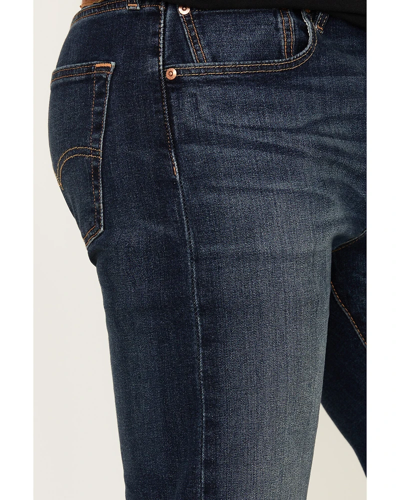 Levi's Men's 501 Unicycle Dark Wash Original Fit Straight Leg Stretch Denim Jeans
