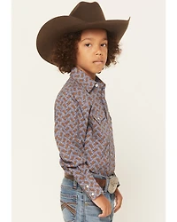Ely Walker Boys' Cowboy Long Sleeve Snap Western Shirt