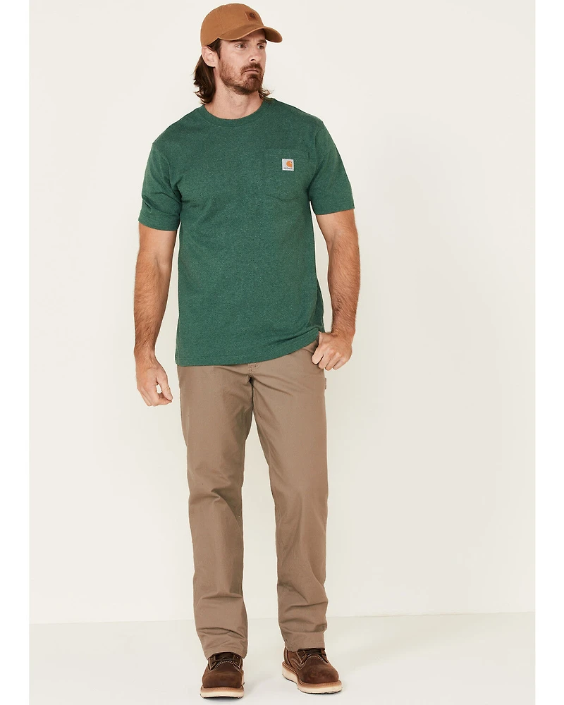 Carhartt Men's Dark Green Loose Fit Pocket Short Sleeve Work T-Shirt - Big