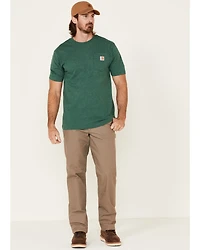 Carhartt Men's Dark Green Loose Fit Pocket Short Sleeve Work T-Shirt - Big