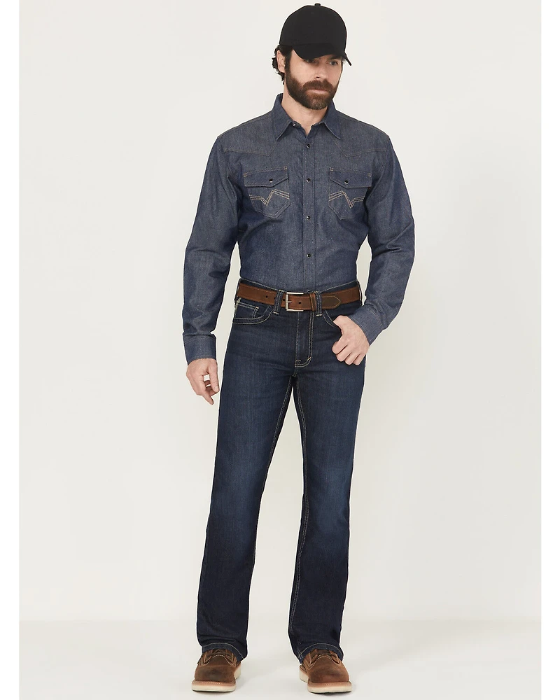 Cody James Men's FR Dark Wash Slim Bootcut Stretch Denim Work Jeans