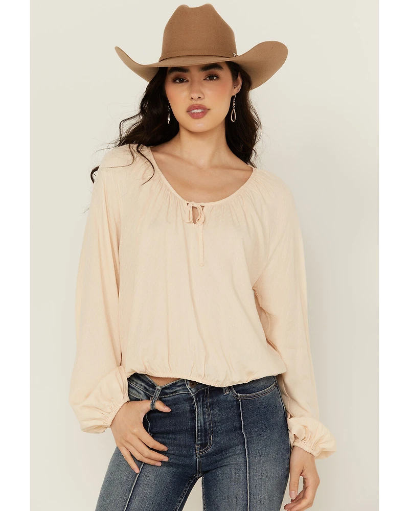 Cleo + Wolf Women's Christopher Solid Peasant Top