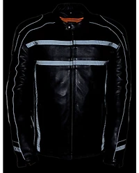 Milwaukee Leather Men's Reflective Band Scooter Jacket - Big 4X
