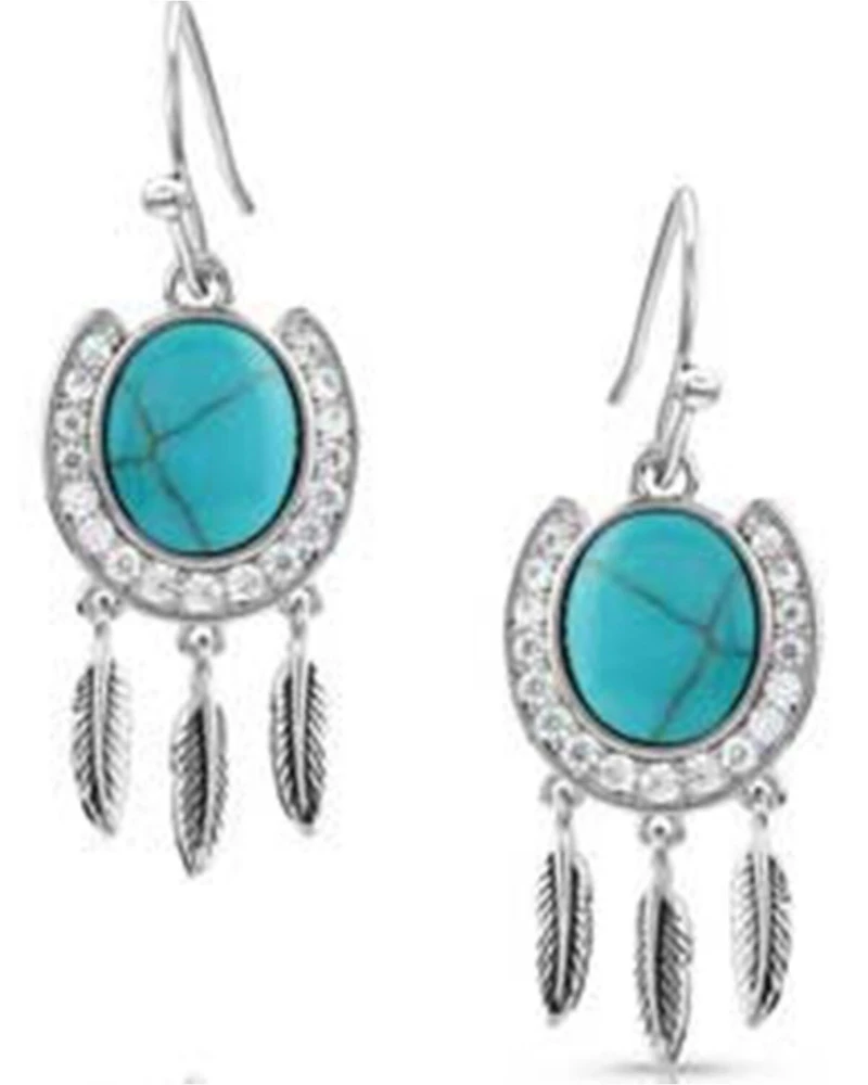 Montana Silversmiths Women's Catching Luck Horseshoe Earrings
