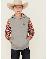 Hooey Boys' Printed Sleeve Hooded Sweatshirt
