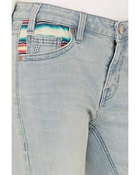 Hooey by Rock & Roll Denim Women's Light Wash Mid Rise Extra Stretch Bootcut Jeans