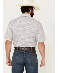 Panhandle Men's Serape Striped Short Sleeve Pearl Snap Western Shirt