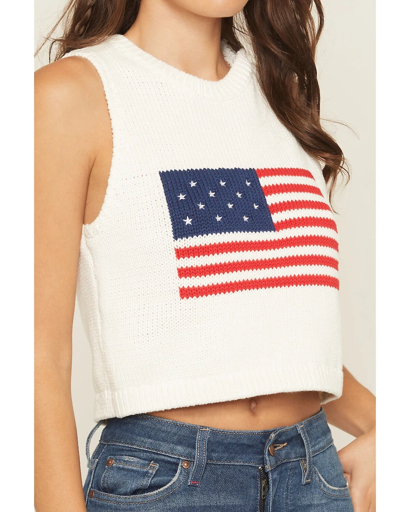 Show Me Your Mumu Women's Milo American Flag Knit Tank