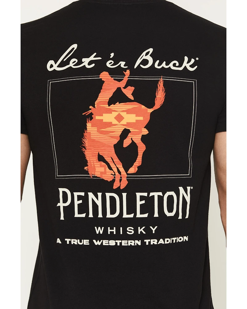 Pendleton Men's Whisky Let'er Buck Short Sleeve Graphic T-Shirt
