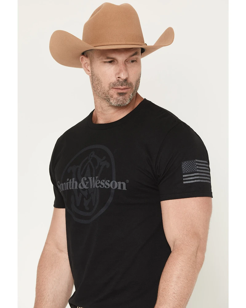 Smith & Wesson Men's Overlay Logo Short Sleeve Graphic T-Shirt