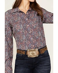 Cinch Women's ARENAFLEX® Paisley Print Long Sleeve Button-Down Western Shirt