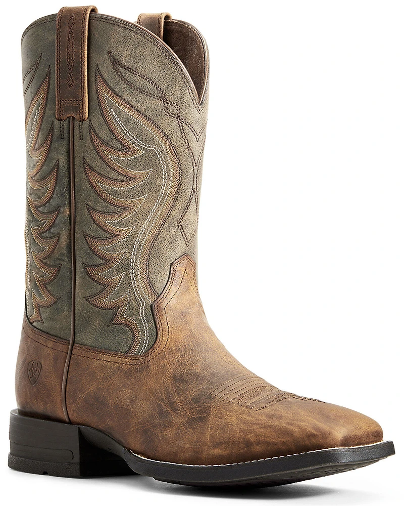 Ariat Men's Amos Shock Shield Quickdraw Western Performance Boots - Broad Square Toe