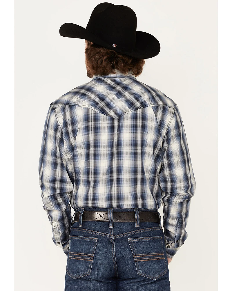 Cody James Men's Trailblazer Plaid Print Long Sleeve Pearl Snap Western Shirt