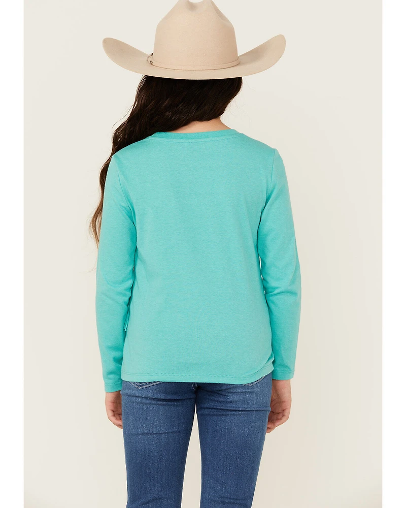 Rock & Roll Denim Girls' Giddy Up Long Sleeve Graphic Tee