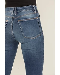 Good American Women's Legs Medium Wash High Rise Pull-On Flare Jeans