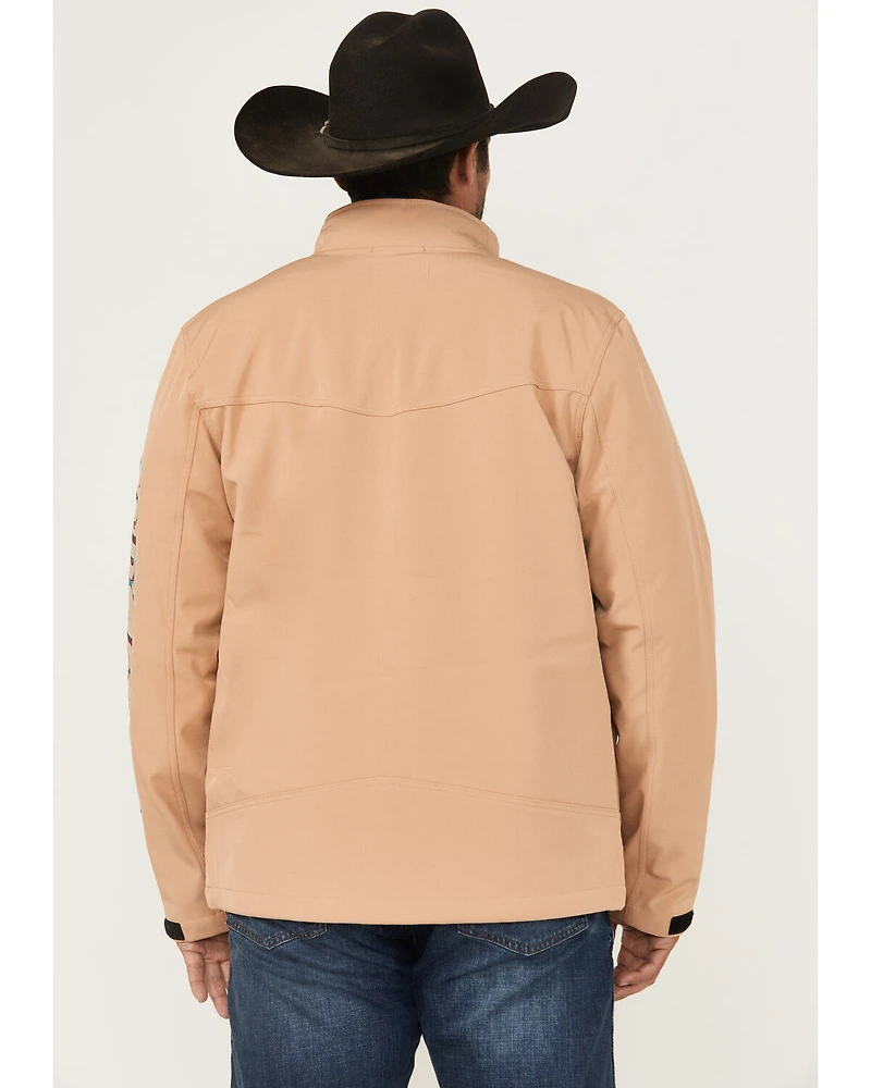 Cody James Men's Southwestern Embroidered Logo Softshell Jacket