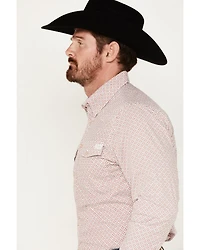 Justin Men's Boot Barn Exclusive JustFlex Geo Print Long Sleeve Button-Down Western Shirt