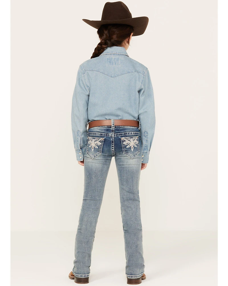 Shyanne Little Girls' Floral Dreamcatcher Bootcut Jeans