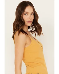 Cleo + Wolf Women's Rib Knit Henley Tank