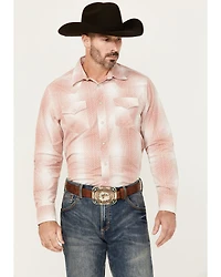 Wrangler Retro Men's Plaid Print Long Snap Western Shirt