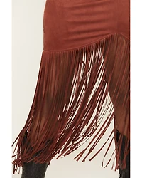 Shyanne Women's Faux Suede Fringe Mini Skirt