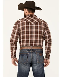 Cody James Men's Traverse Plaid Print Long Sleeve Snap Western Shirt - Big