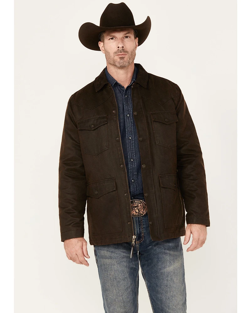 Cody James Men's Oilskin Snap Heavy Jacket