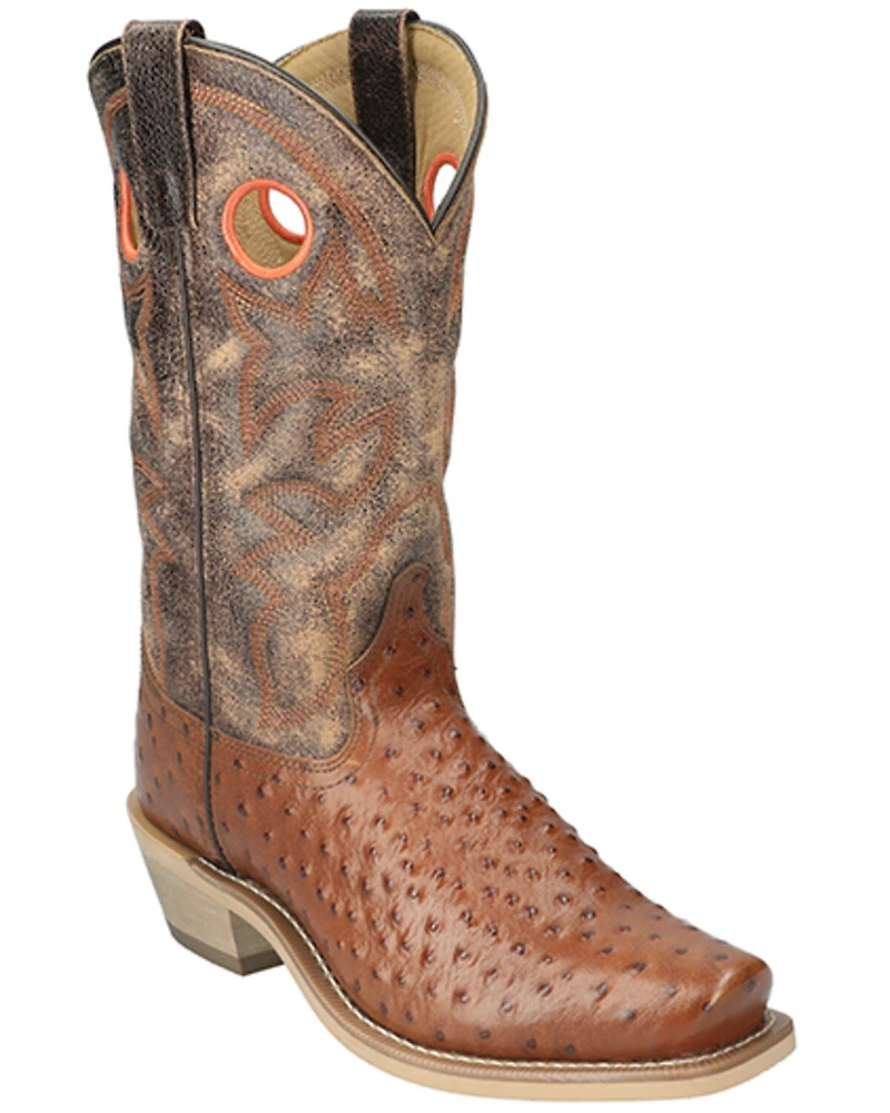 Smoky Mountain Men's Santa Fe Ostrich Print Performance Boots - Square Toe