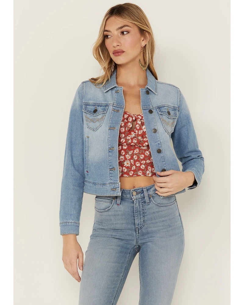 Idyllwind Women's Signature Classic Grapevine Wash Denim Jacket
