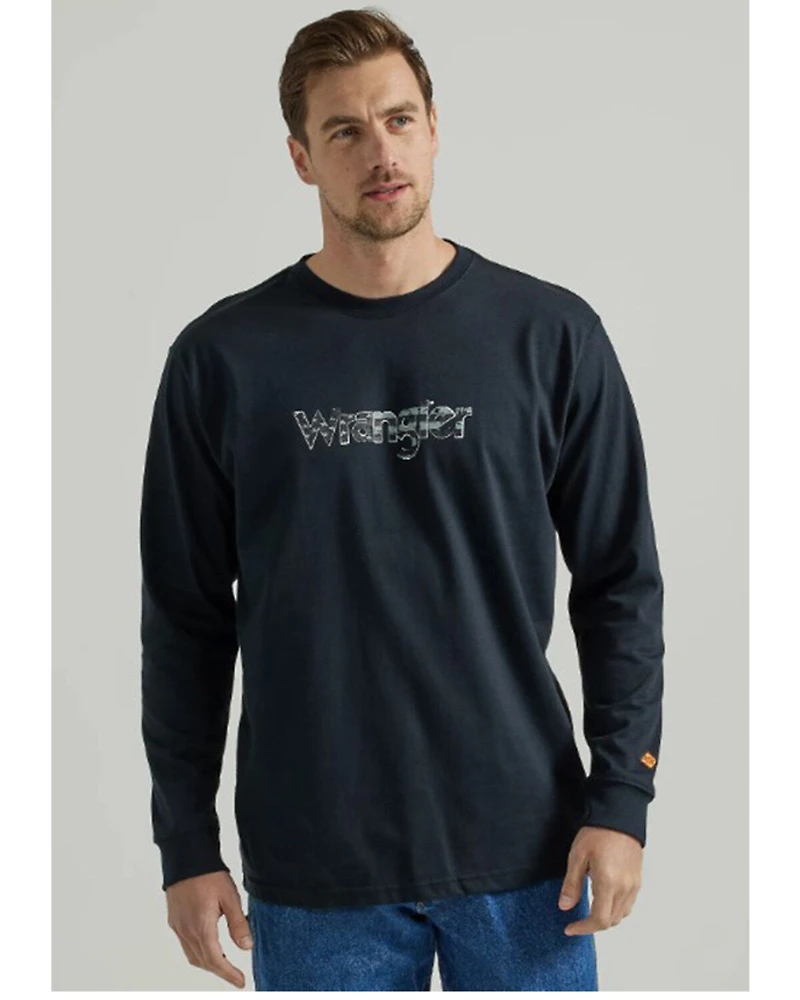 Wrangler Men's FR Flag Long Sleeve Graphic T-Shirt