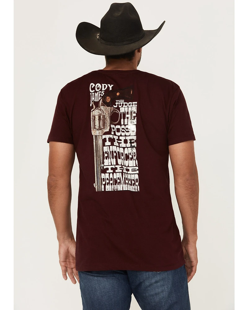 Cody James Men's Posse Revolver Short Sleeve Graphic T-Shirt