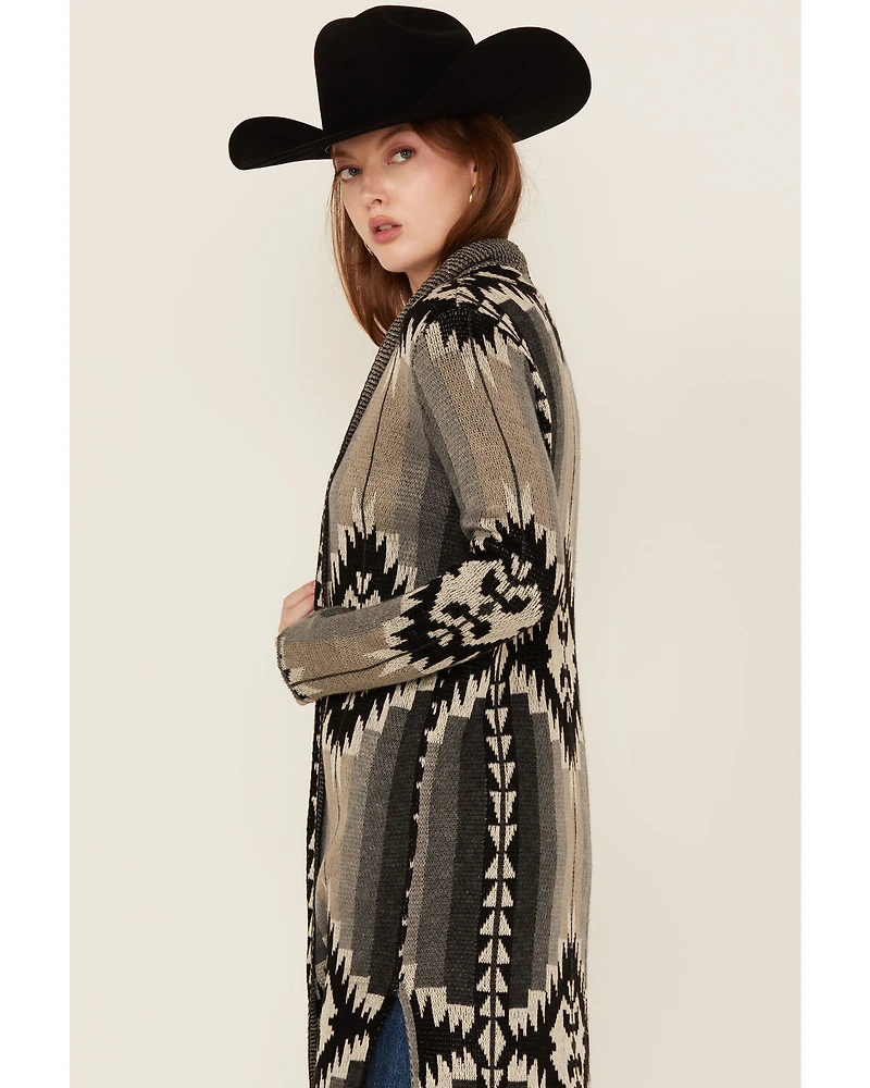 Rock & Roll Denim Women's Southwestern Print Duster Cardigan