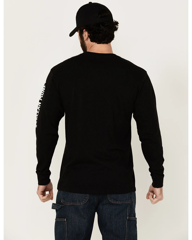 Troll Co Men's Grit Logo Long Sleeve Graphic Shirt