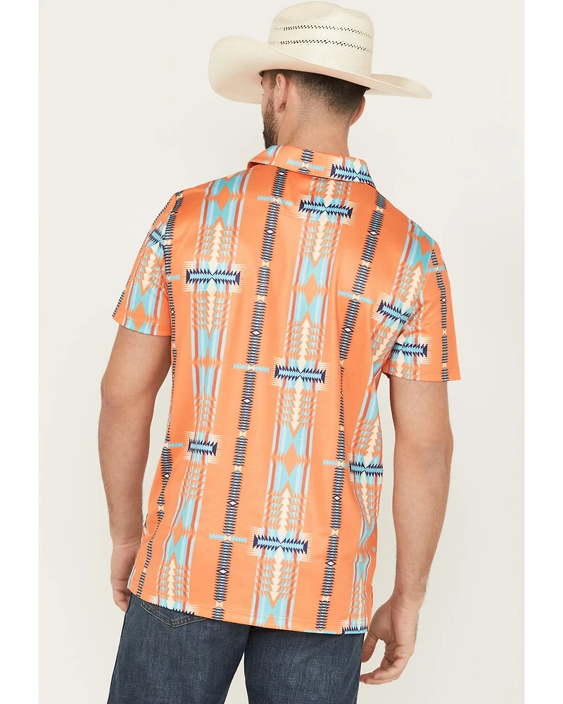 Rock & Roll Denim Men's Boot Barn Exclusive Southwestern Striped Short Sleeve Button-Down Polo