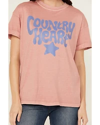 Girl Dangerous Country Heart Short Sleeve Graphic Tee