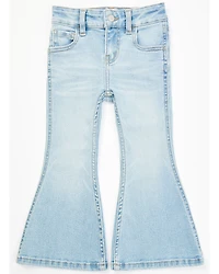 Shyanne Toddler Girls' Floral Embroidered Light Wash Flare Stretch Denim Jeans