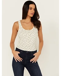 Cleo + Wolf Women's Amy Rib Knit Cropped Tank Top